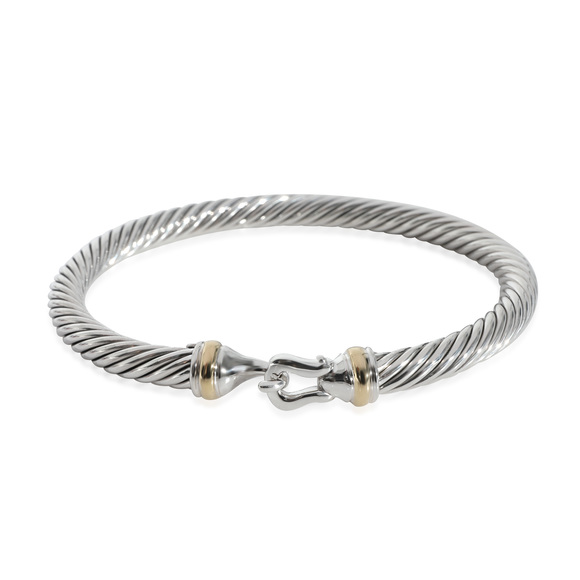 David Yurman Cable Collection Buckle Bracelet in 18K Yellow Gold/Sterling Silver - Picture 1 of 4